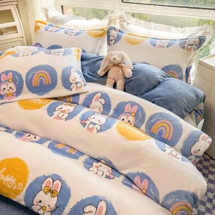 91家纺网 家纺一手货源 找家纺 （总）塔塔2025新款牛奶绒圆网系列四件套