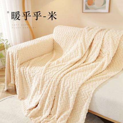 大梧纺织 2023新款毛毯暖乎乎 暖乎乎-米