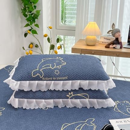 91家纺网 家纺一手货源 找家纺 总夹棉花边双人枕套单人情侣加厚长款枕芯套枕头套