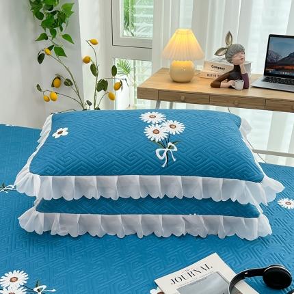 91家纺网 家纺一手货源 找家纺 总夹棉花边双人枕套单人情侣加厚长款枕芯套枕头套