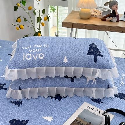 91家纺网 家纺一手货源 找家纺 总夹棉花边双人枕套单人情侣加厚长款枕芯套枕头套