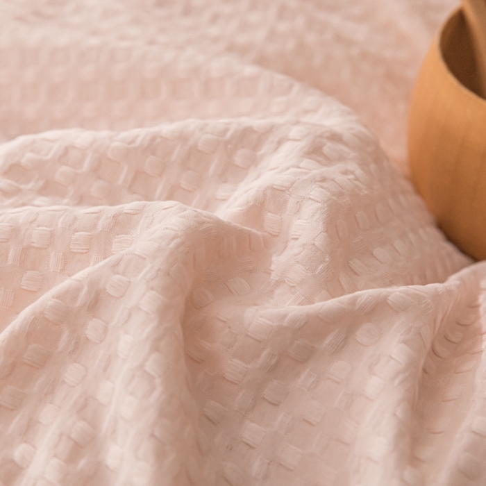 91家纺网 家纺一手货源 找家纺 伊被源 抗菌大豆被冬被春秋被被芯被子-华夫格A+ 淡雅粉