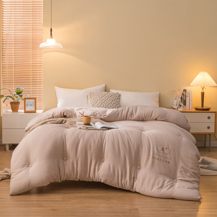 91家纺网 家纺一手货源 找家纺 伊被源 抗菌大豆被冬被春秋被被芯被子-华夫格A+ 星耀咖