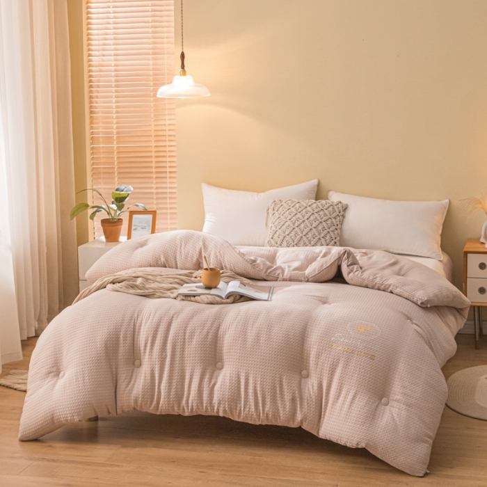 91家纺网 家纺一手货源 找家纺 伊被源 抗菌大豆被冬被春秋被被芯被子-华夫格A+ 星耀咖