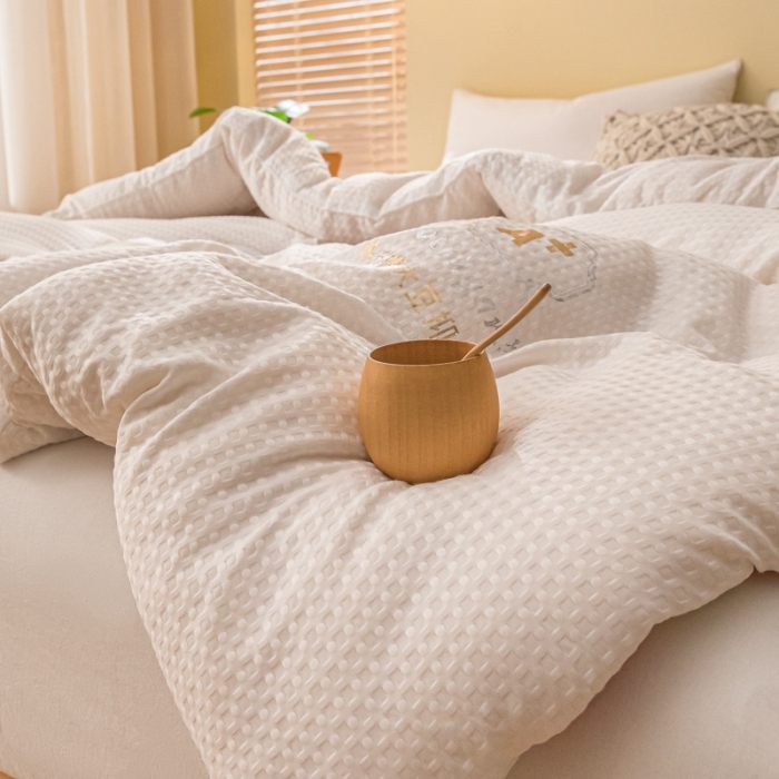 91家纺网 家纺一手货源 找家纺 总 伊被源2022新抗菌大豆被冬被春秋被被芯被子-华夫格A+