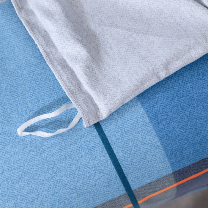 91家纺网 家纺一手货源 找家纺 金纱玉纺 2022新款全棉磨毛四件套 艺术空间-蓝