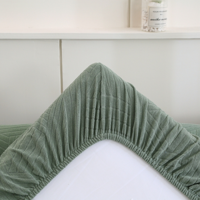 91家纺网 家纺一手货源 找家纺 千彤沙发垫 2022新款提花自由生活系列弹力沙发套 豆绿