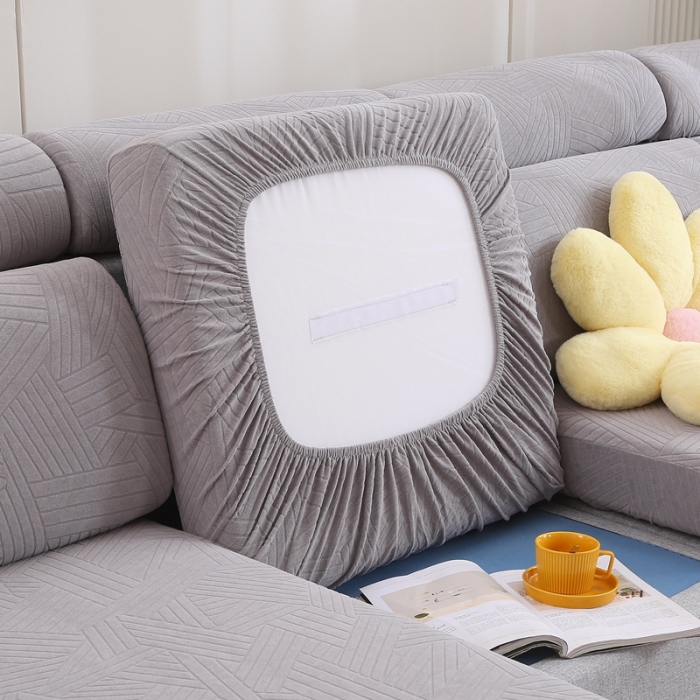 91家纺网 家纺一手货源 找家纺 千彤沙发垫 2022新款提花自由生活系列弹力沙发套 银灰