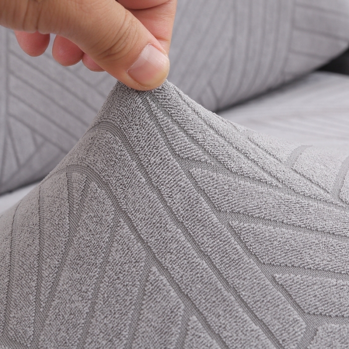 91家纺网 家纺一手货源 找家纺 千彤沙发垫 2022新款提花自由生活系列弹力沙发套 银灰