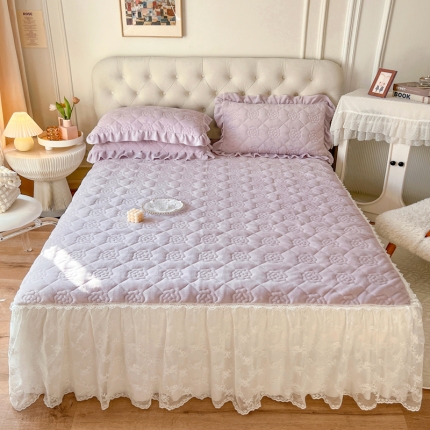 91家纺网 家纺一手货源 找家纺 （总）乐朵家居 2025秋冬 牛奶绒 香耐 自发热 夹棉床裙