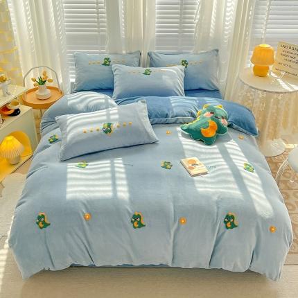 91家纺网 家纺一手货源 找家纺 （总）寐居 2022新款A类牛奶绒毛巾绣四件套