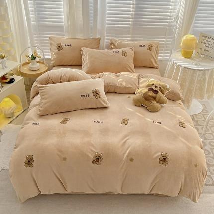 91家纺网 家纺一手货源 找家纺 （总）寐居 2022新款A类牛奶绒毛巾绣四件套