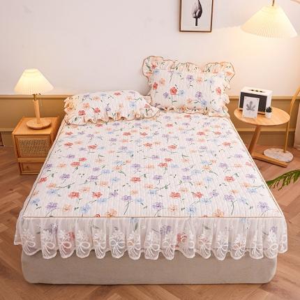 91家纺网 家纺一手货源 找家纺 （总）宜凡 2023新款四季款夹棉小清新床笠三件套