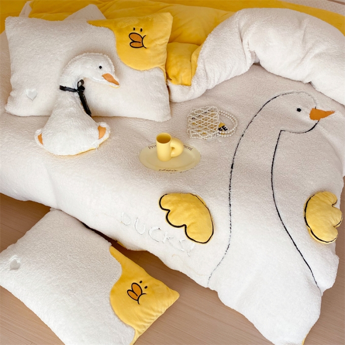 91家纺网 家纺一手货源 找家纺 （总）朗莎2022新款A版羊羔绒十B牛奶绒四件套