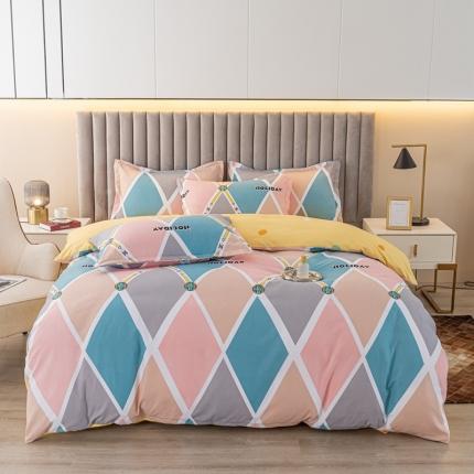 棠颂 2023新款高克重加厚植物羊绒斜纹磨毛单被套 洛卡小镇