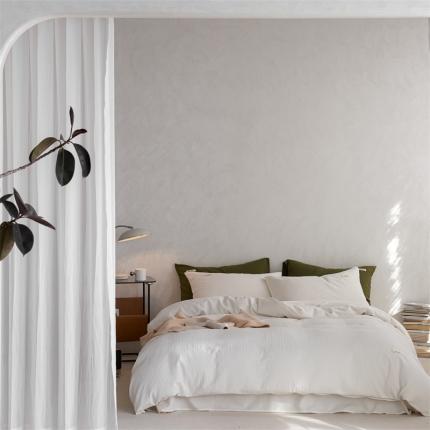 91家纺网 家纺一手货源 找家纺 简家居2022新款华夫格二代全面升级系列四件套 茶白