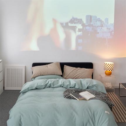 91家纺网 家纺一手货源 找家纺 （总）简家居2022新款华夫格二代全面升级系列四件套