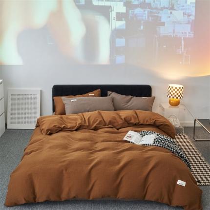 91家纺网 家纺一手货源 找家纺 （总）简家居2022新款华夫格二代全面升级系列四件套