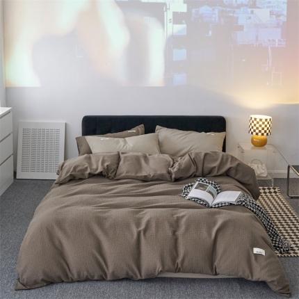 91家纺网 家纺一手货源 找家纺 （总）简家居2022新款华夫格二代全面升级系列四件套