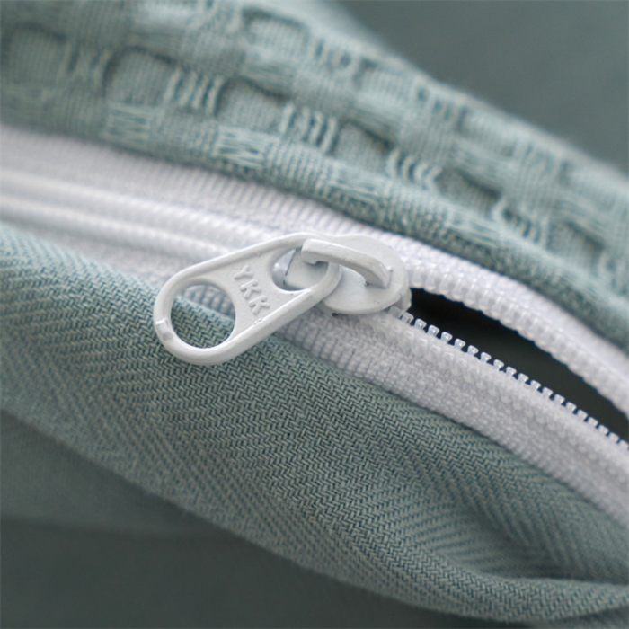 91家纺网 家纺一手货源 找家纺 简家居2022新款华夫格二代全面升级系列四件套 薄荷绿