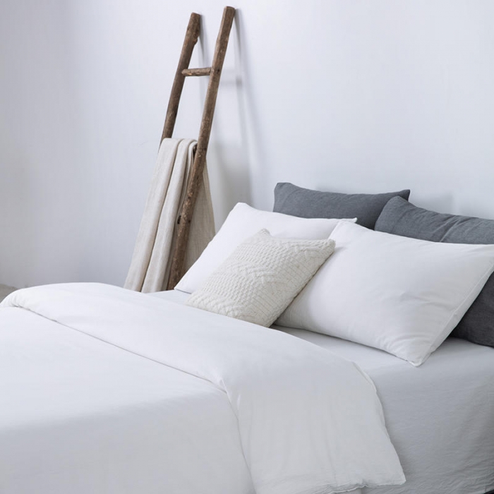 91家纺网 家纺一手货源 找家纺 全棉无印色织水洗棉四件套良品纯棉日式简约宿舍学生三件套纯白