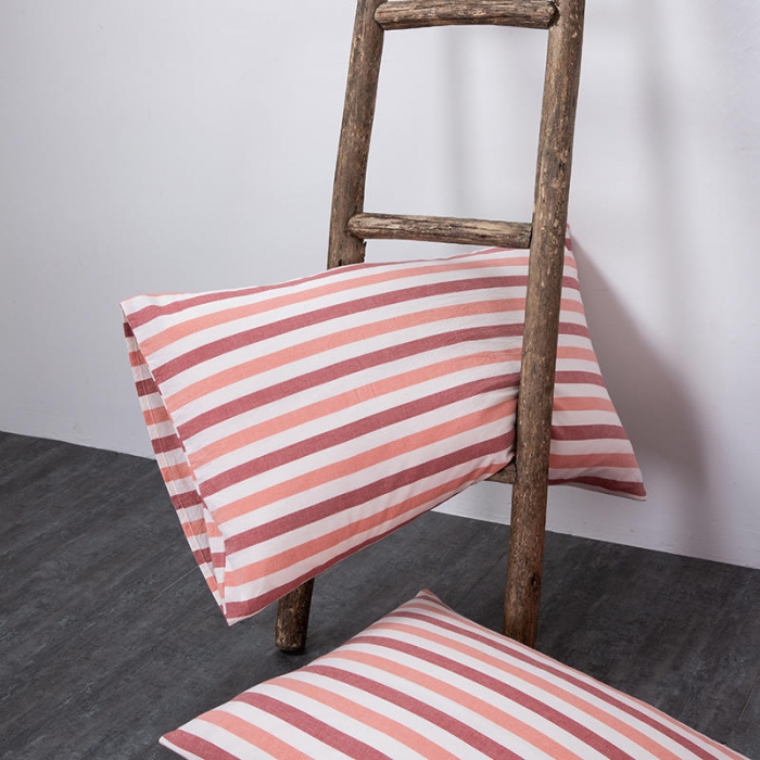 91家纺网 家纺一手货源 找家纺 全棉无印色织水洗棉四件套良品纯棉日式宿舍学生三件套 红三色条