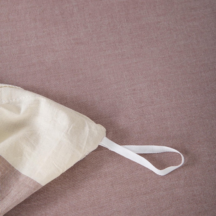 91家纺网 家纺一手货源 找家纺 全棉无印色织水洗棉四件套良品纯棉日式简约宿舍学生三件套咖大格