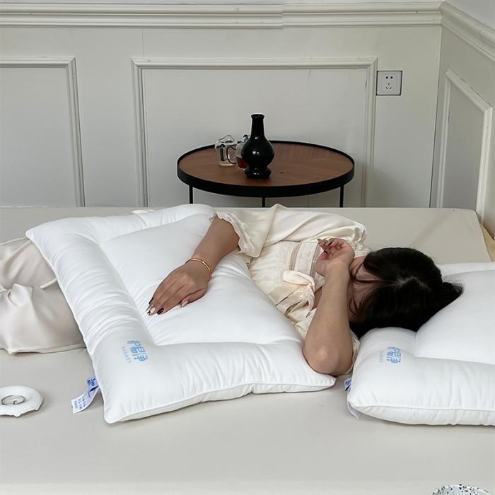 91家纺网 家纺一手货源 找家纺 黑科技三防功能枕芯防水防头油 防污渍男士家用颈椎枕头单只装