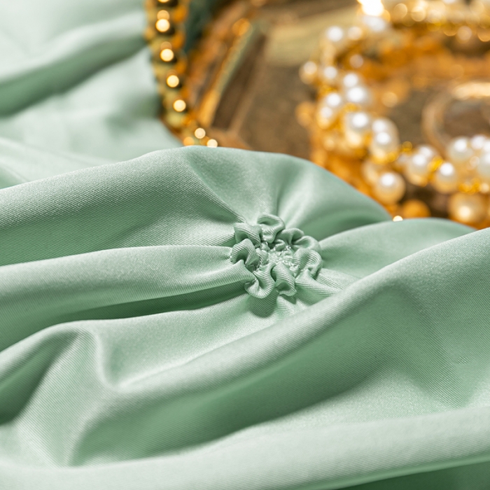 91家纺网 家纺一手货源 找家纺 宅家居 2024轻奢全棉纯手工扭花四件套-巴洛斯 巴洛斯-竹绿