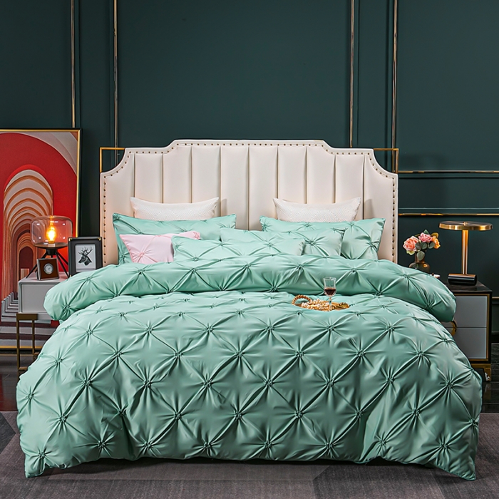 91家纺网 家纺一手货源 找家纺 宅家居 2024轻奢全棉纯手工扭花四件套-巴洛斯 巴洛斯-竹绿