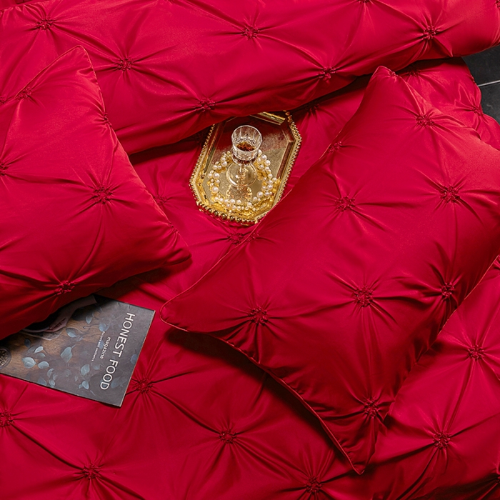 91家纺网 家纺一手货源 找家纺 总 宅家居 2024轻奢全棉纯手工扭花四件套-巴洛斯