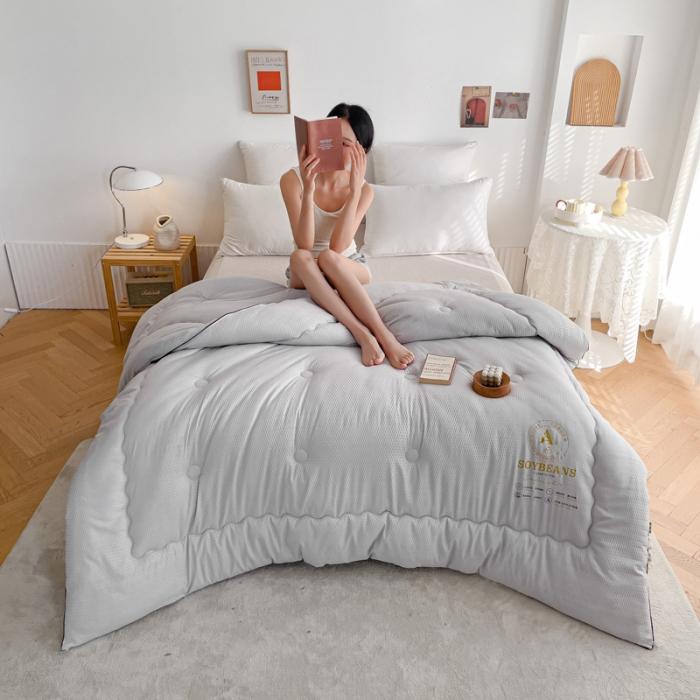 91家纺网 家纺一手货源 找家纺 苏东来加厚立体泡泡纯原棉大豆被春秋被冬被豆豆针织学生被芯子空调被直播