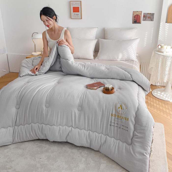 91家纺网 家纺一手货源 找家纺 苏东来加厚立体泡泡纯原棉大豆被春秋被冬被豆豆针织学生被芯子空调被直播