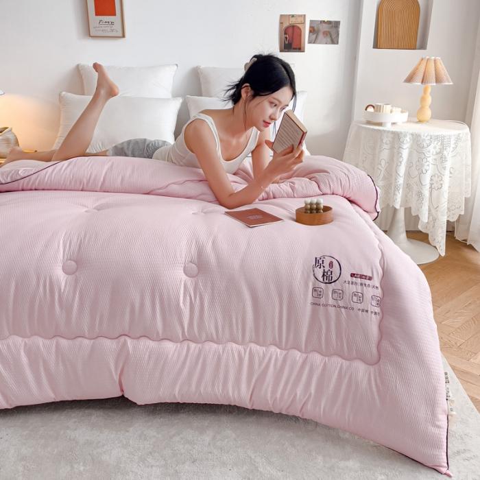 91家纺网 家纺一手货源 找家纺 苏东来加厚立体泡泡纯原棉大豆被春秋被冬被豆豆针织学生被芯子空调被直播