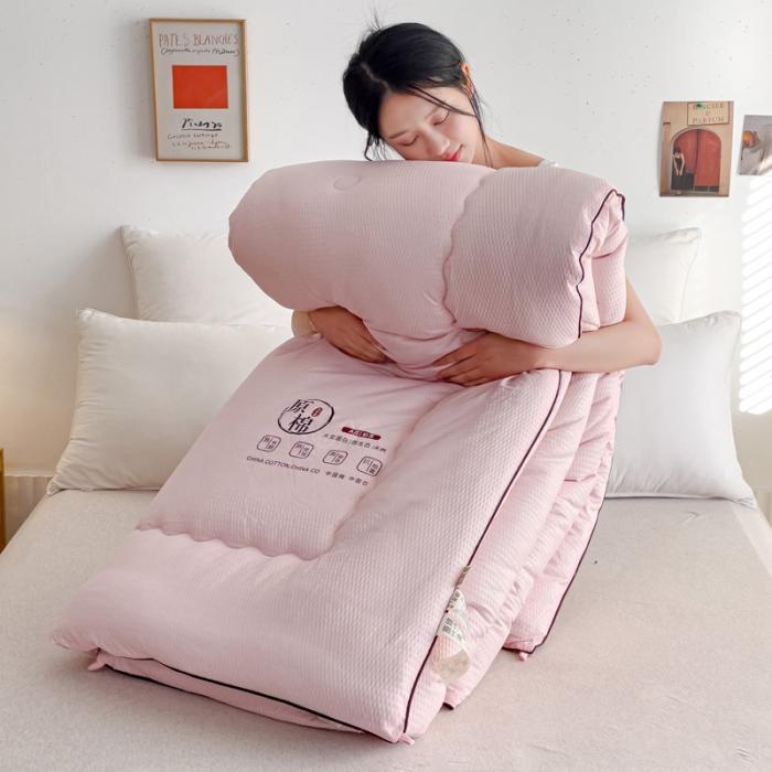 91家纺网 家纺一手货源 找家纺 苏东来加厚立体泡泡纯原棉大豆被春秋被冬被豆豆针织学生被芯子空调被直播