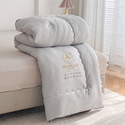 91家纺网 家纺一手货源 找家纺 苏东来加厚立体泡泡纯原棉大豆被春秋被冬被豆豆针织学生被芯子空调被直播