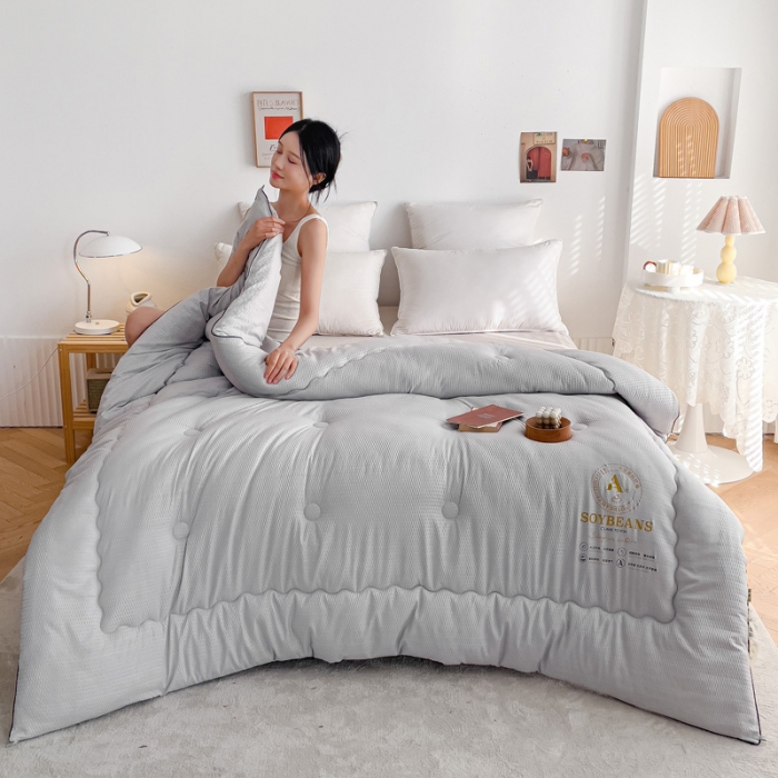 91家纺网 家纺一手货源 找家纺 苏东来加厚立体泡泡纯原棉大豆被春秋被冬被豆豆针织学生被芯子空调被直播