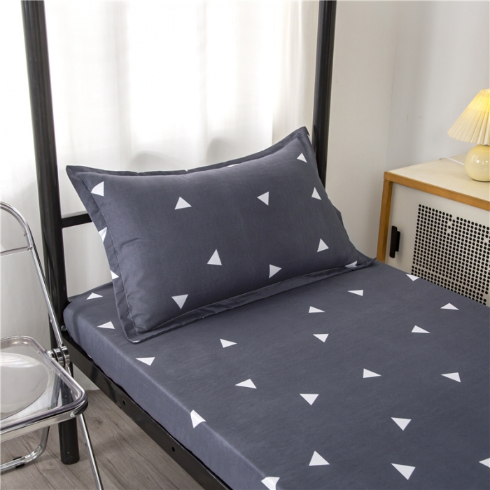 91家纺网 家纺一手货源 找家纺 曼璐 2025新款宿舍学生床笠三件套 爱巢