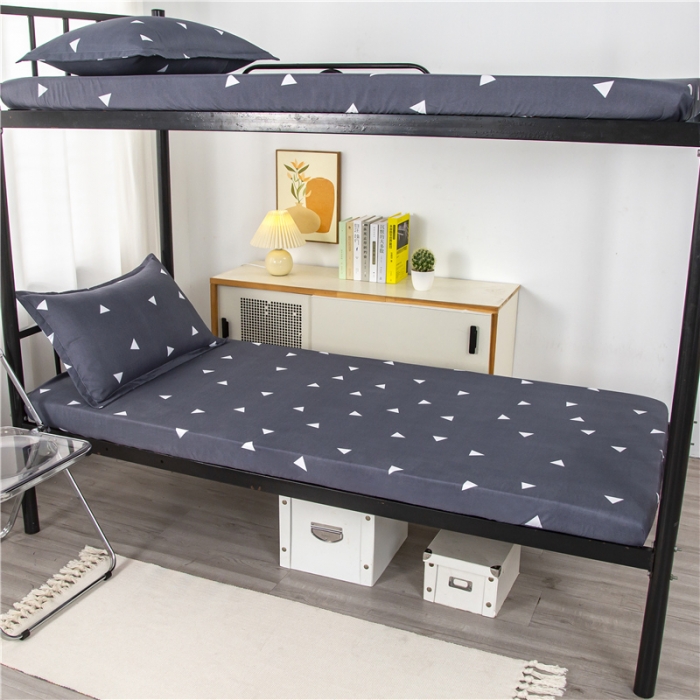 91家纺网 家纺一手货源 找家纺 曼璐 2025新款宿舍学生床笠三件套 爱巢