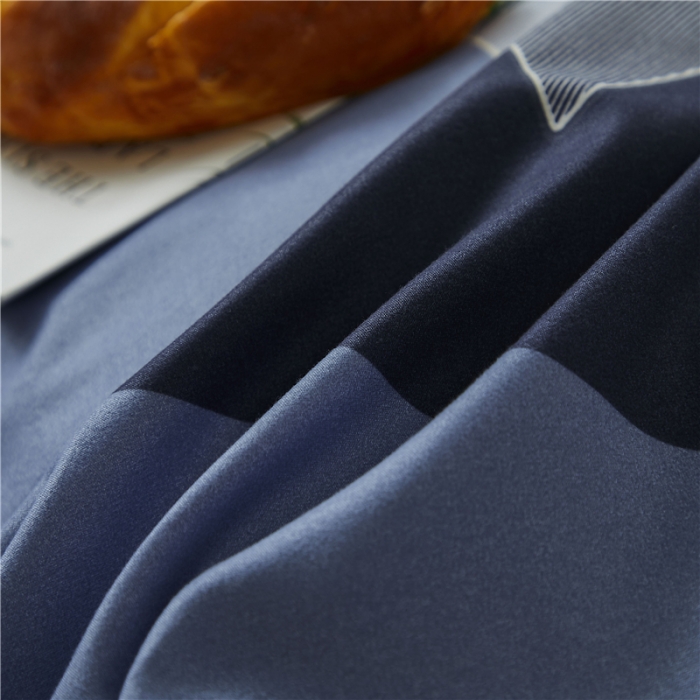 91家纺网 家纺一手货源 找家纺 曼璐 2025新款宿舍学生床笠三件套 几何风情