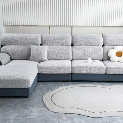 91家纺网 家纺一手货源 找家纺 沐沐 2026新款清灵沙发笠 清灵-浅中灰