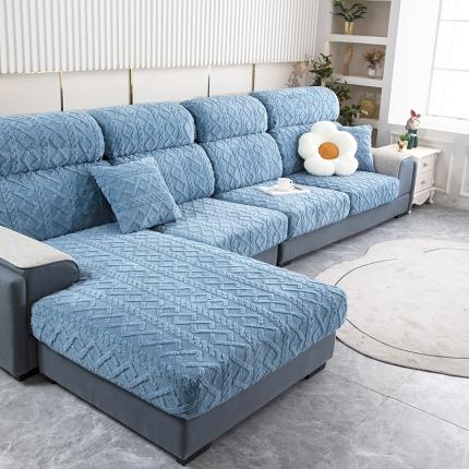 沐沐 2026新款舒棉绒沙发笠 舒棉绒-孔雀蓝