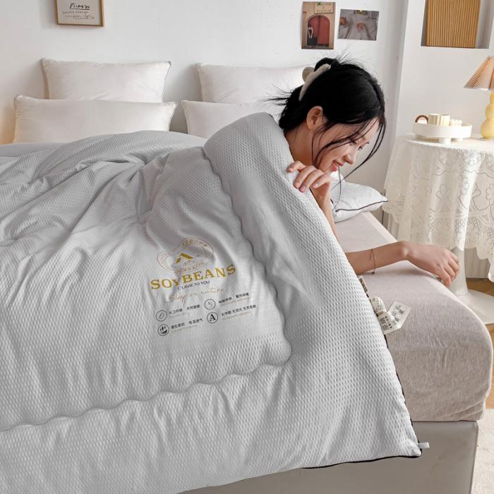 91家纺网 家纺一手货源 找家纺 苏东来加厚立体泡泡原棉大豆纤维被春秋冬被芯子空调被直播