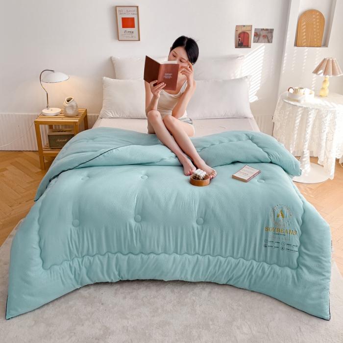 91家纺网 家纺一手货源 找家纺 苏东来加厚立体泡泡原棉大豆纤维被春秋冬被芯子空调被直播