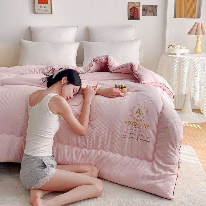 91家纺网 家纺一手货源 找家纺 苏东来加厚立体泡泡原棉大豆纤维被春秋冬被芯子空调被直播