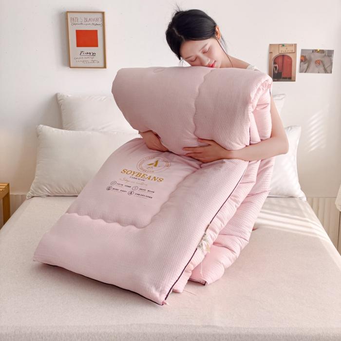 91家纺网 家纺一手货源 找家纺 苏东来加厚立体泡泡原棉大豆纤维被春秋冬被芯子空调被直播