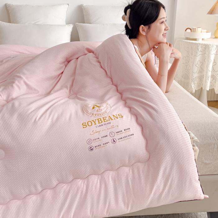 91家纺网 家纺一手货源 找家纺 苏东来加厚立体泡泡原棉大豆纤维被春秋冬被芯子空调被直播