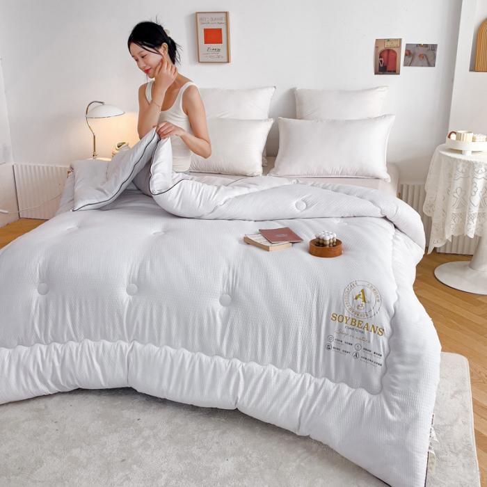 91家纺网 家纺一手货源 找家纺 苏东来加厚立体泡泡原棉大豆纤维被春秋冬被芯子空调被直播