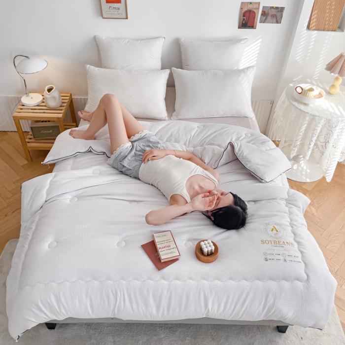 91家纺网 家纺一手货源 找家纺 苏东来加厚立体泡泡原棉大豆纤维被春秋冬被芯子空调被直播