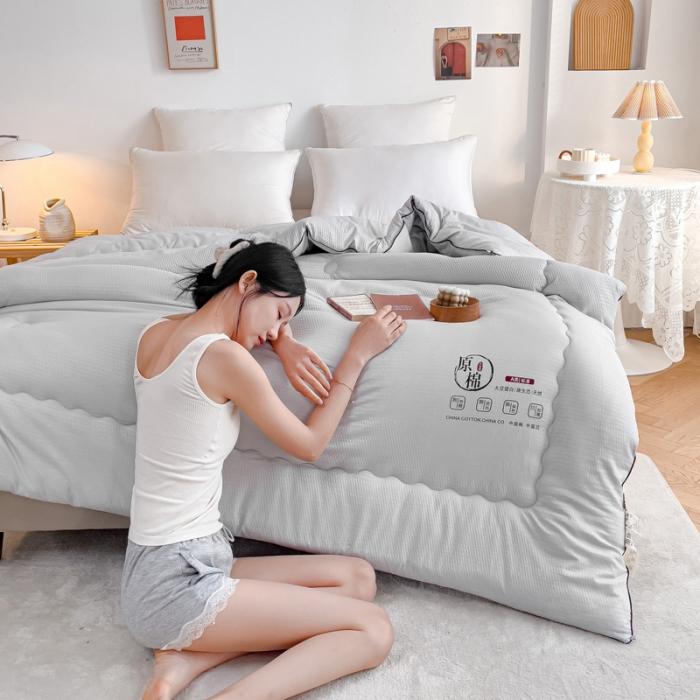 91家纺网 家纺一手货源 找家纺 苏东来加厚立体泡泡原棉大豆纤维被春秋冬被芯子空调被直播